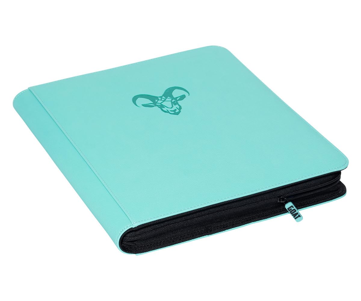 12-Pocket Trading Card Binder, 480 Card Capacity, "Stay-Flat" Design, Water-Resistant by Goat Armor (Black)