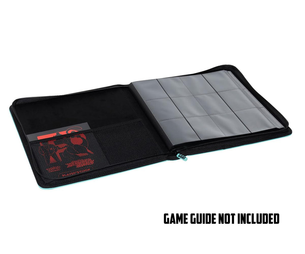 12-Pocket Trading Card Binder, 480 Card Capacity, "Stay-Flat" Design, Water-Resistant by Goat Armor (Black)