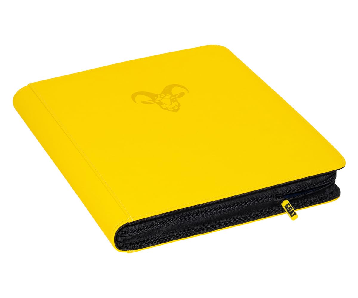 12-Pocket Trading Card Binder, 480 Card Capacity, "Stay-Flat" Design, Water-Resistant by Goat Armor (Black)