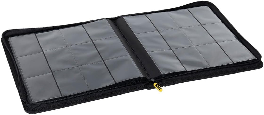 12-Pocket Trading Card Binder, 480 Card Capacity, "Stay-Flat" Design, Water-Resistant by Goat Armor (Black)