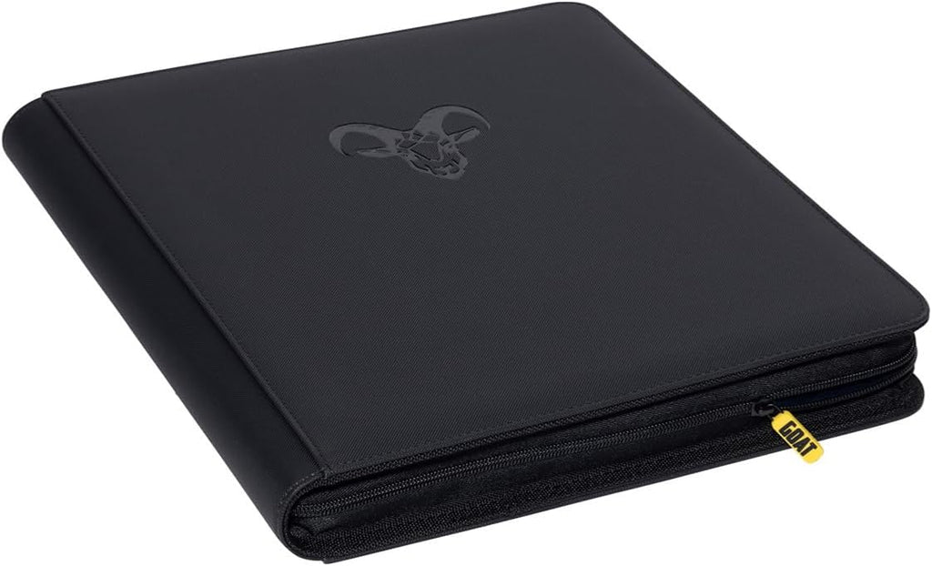 12-Pocket Trading Card Binder, 480 Card Capacity, "Stay-Flat" Design, Water-Resistant by Goat Armor (Black)