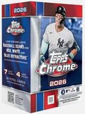NEW 2026 ToppsCHROME Baseball Trading Card Blaster Box | Look for Baseball Seams and Red, White, and Blue Refractors