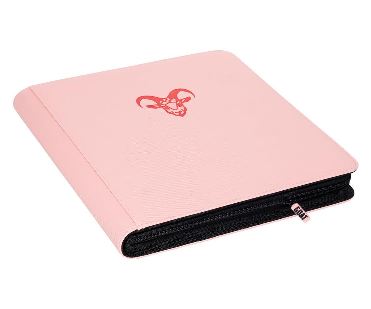 12-Pocket Trading Card Binder, 480 Card Capacity, "Stay-Flat" Design, Water-Resistant by Goat Armor (Black)