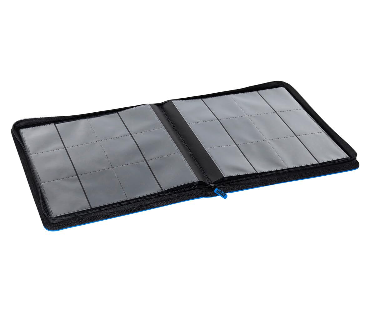 12-Pocket Trading Card Binder, 480 Card Capacity, "Stay-Flat" Design, Water-Resistant by Goat Armor (Black)
