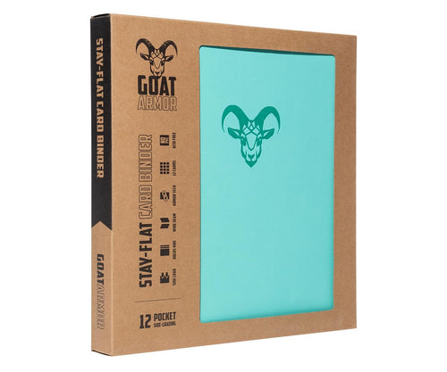 12-Pocket Trading Card Binder, 480 Card Capacity, "Stay-Flat" Design, Water-Resistant by Goat Armor (Black)