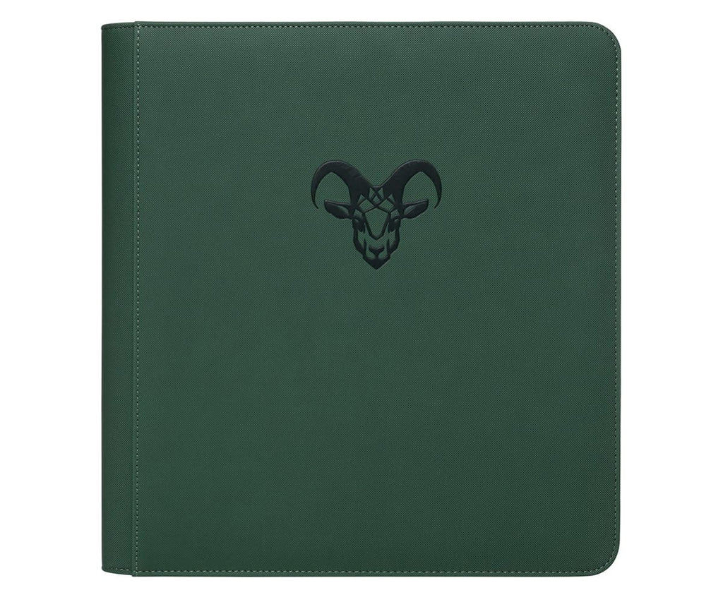12-Pocket Trading Card Binder, 480 Card Capacity, "Stay-Flat" Design, Water-Resistant by Goat Armor (Black)