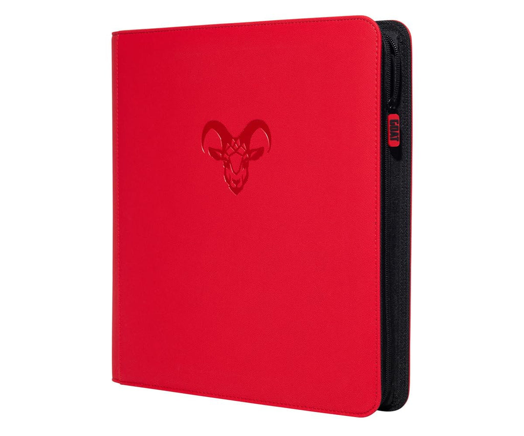 12-Pocket Trading Card Binder, 480 Card Capacity, "Stay-Flat" Design, Water-Resistant by Goat Armor (Black)