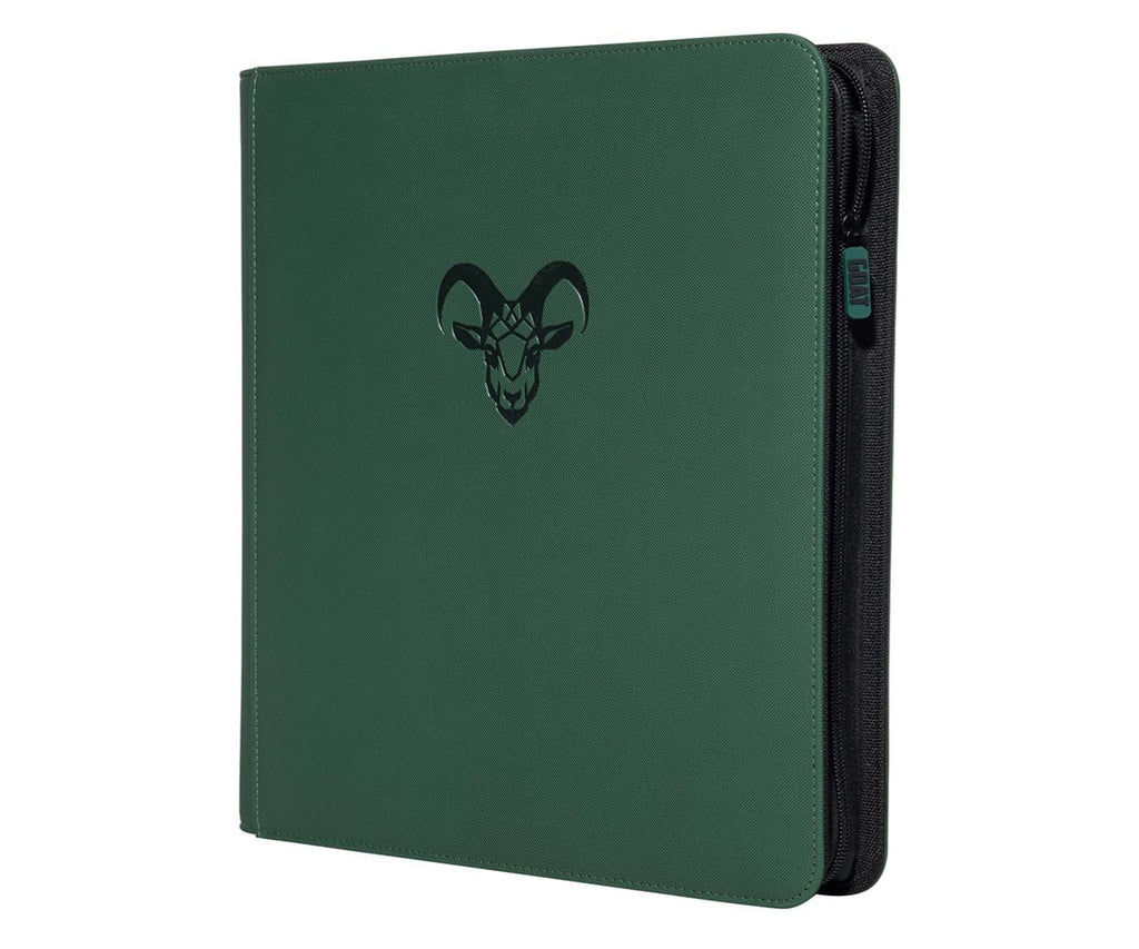 12-Pocket Trading Card Binder, 480 Card Capacity, "Stay-Flat" Design, Water-Resistant by Goat Armor (Black)