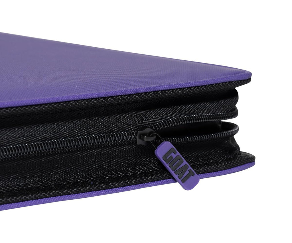 12-Pocket Trading Card Binder, 480 Card Capacity, "Stay-Flat" Design, Water-Resistant by Goat Armor (Black)