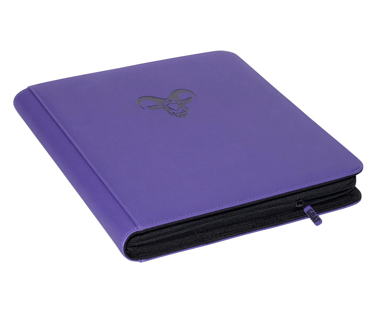 12-Pocket Trading Card Binder, 480 Card Capacity, "Stay-Flat" Design, Water-Resistant by Goat Armor (Black)
