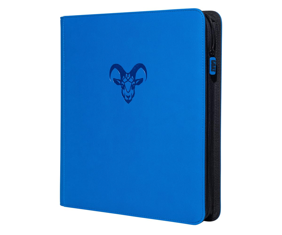 12-Pocket Trading Card Binder, 480 Card Capacity, "Stay-Flat" Design, Water-Resistant by Goat Armor (Black)