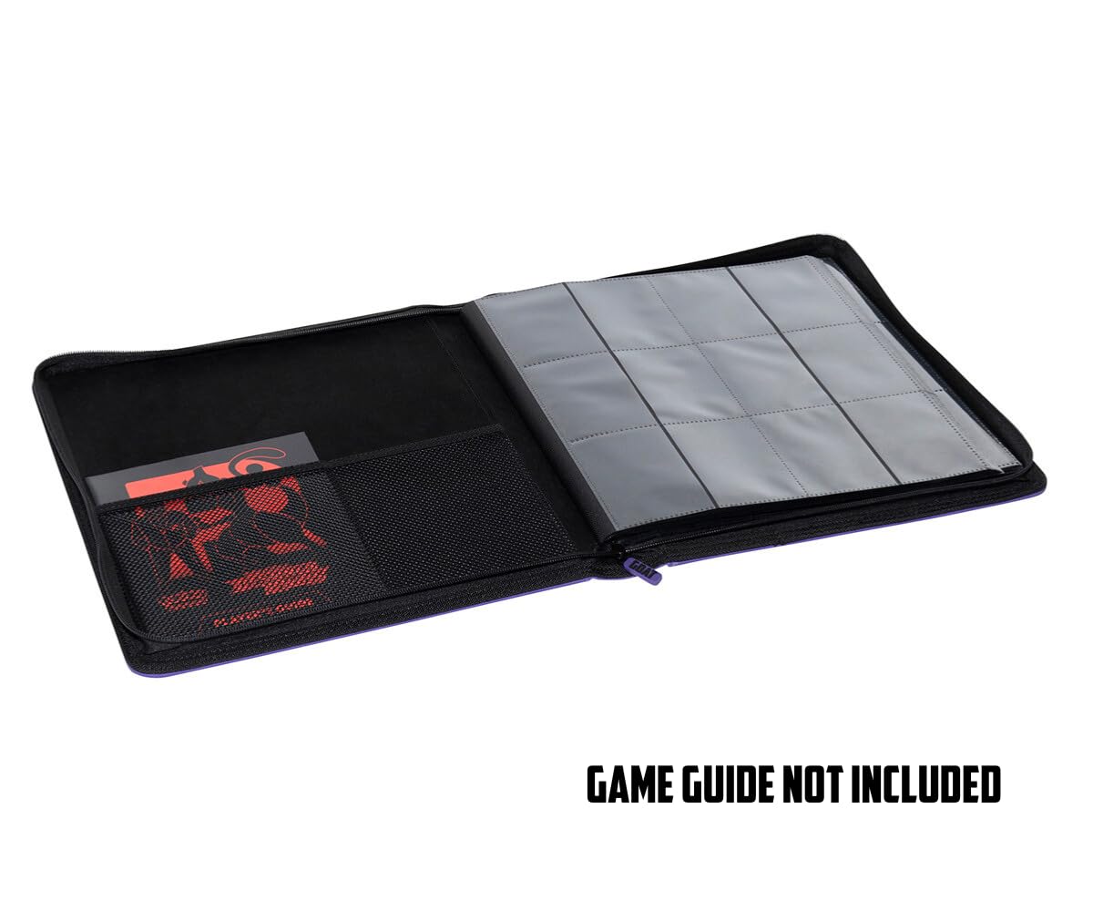 12-Pocket Trading Card Binder, 480 Card Capacity, "Stay-Flat" Design, Water-Resistant by Goat Armor (Black)
