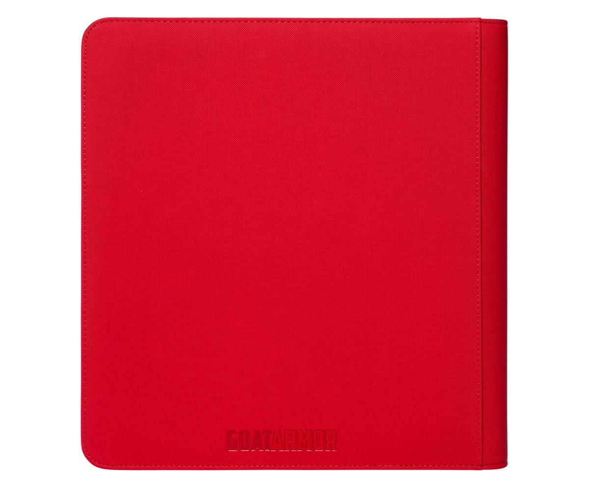 12-Pocket Trading Card Binder, 480 Card Capacity, "Stay-Flat" Design, Water-Resistant by Goat Armor (Black)