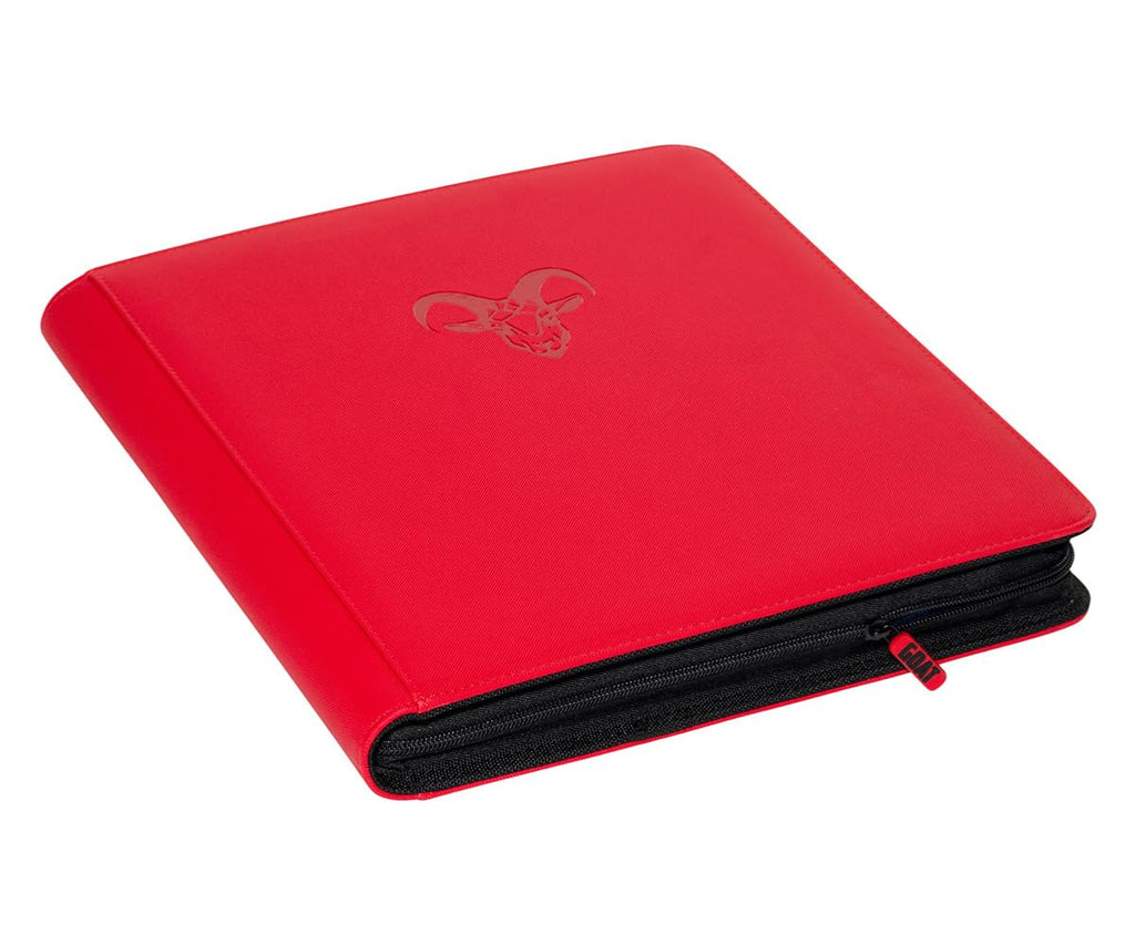 12-Pocket Trading Card Binder, 480 Card Capacity, "Stay-Flat" Design, Water-Resistant by Goat Armor (Black)