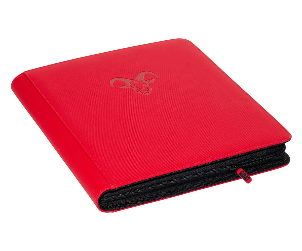 12-Pocket Trading Card Binder, 480 Card Capacity, "Stay-Flat" Design, Water-Resistant by Goat Armor (Black)