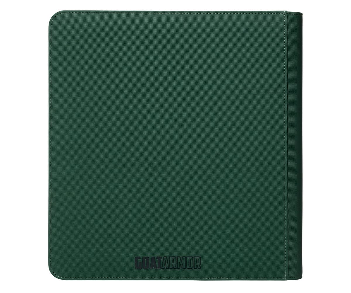12-Pocket Trading Card Binder, 480 Card Capacity, "Stay-Flat" Design, Water-Resistant by Goat Armor (Black)