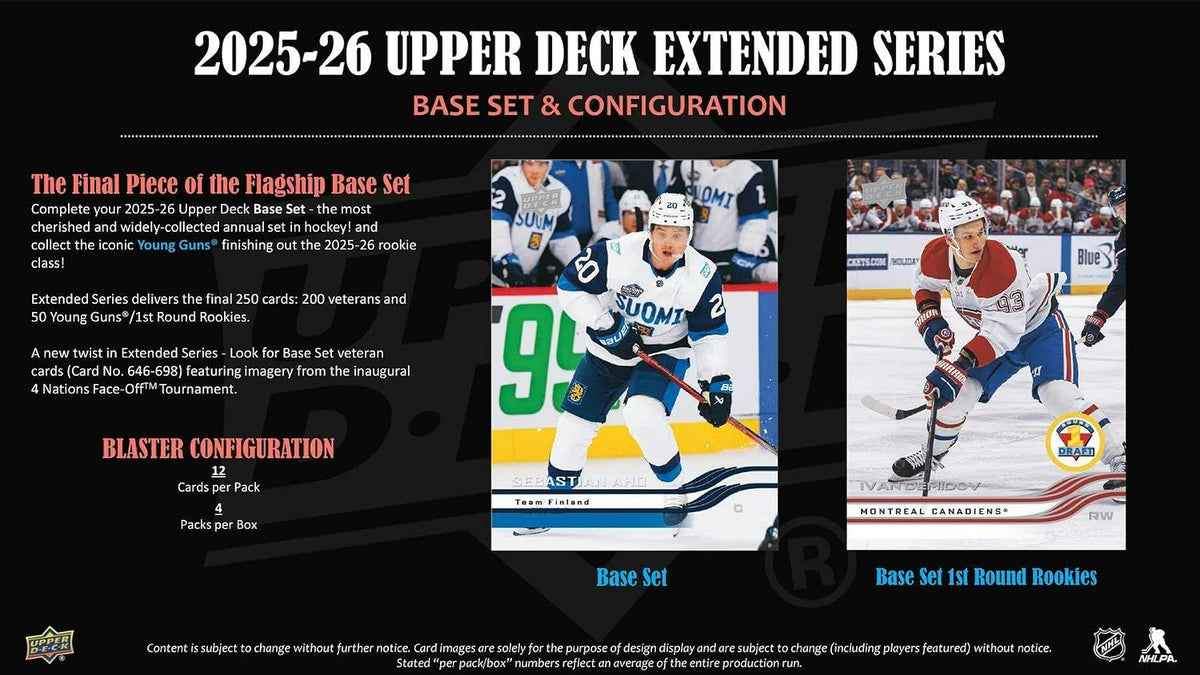 Upper Deck 2025-26 Extended Series Hockey Blaster Box